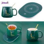Coffee Mug with Lid and Spoon Set, Lucky Ceramic Mug - Image 2