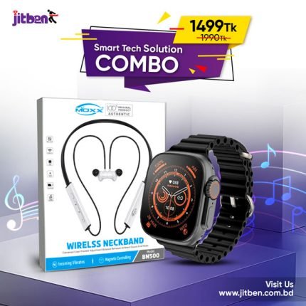 Smart Tech Solution Combo (Neckband & Smartwatch)