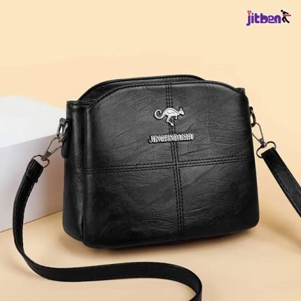 3 Layers Luxury Messenger Crossbody Bags (Black color )