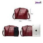 3 Layers Luxury Messenger Crossbody Bags ( Maroon color ) - Image 4