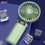 90° Rechargeable Neck Hanging Handheld Mini Foldable Fan With Mobile Holder Stand & Display Screen - Image 4