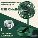 Rechargeable Folding Storage USB Portable Net Red Fan With Mobile Phone Stents | FS-21 - Image 3
