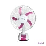 Nova 16” Blade Rechargeable AC/DC Solar Function Table Fan | NV-3027DB