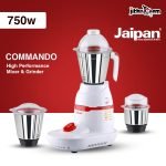 Jaipan Commando 3-in-1 Blender, 3 Stainless steel Jar, Best Jaipan 750w Mixer & Grinder