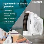 Nova Electric Room Heater 1207B | 2000W Instant Fan Room Heater - Image 6