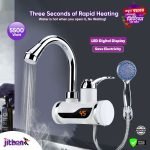 Lotus Electric Instant Hot Water Heater (LED Digital Temperature Display) | Stainless Steel Faucet Tap