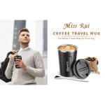 Thermal Travel Mugs For Coffee | 380ml Thermal Stainless Steel Coffee Mugs, Insulated Travel Coffee Mug - Image 4