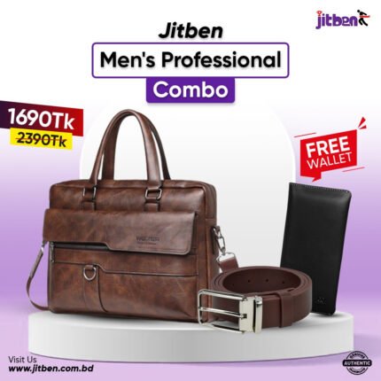 Men's Professional Combo (Office Bag, Belt, Wallet)
