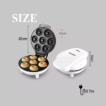 Premium Electric Mini Donut Maker, Deep Cooking 7 small Plates Snack Machine - Image 2